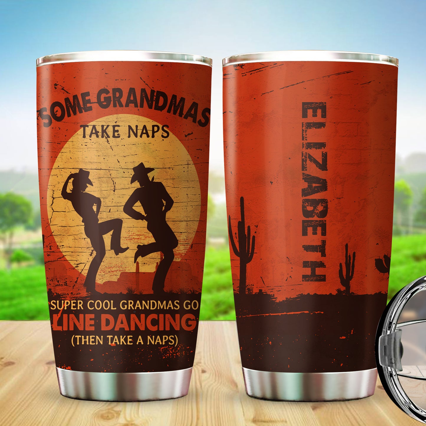 Personalized Some Grandmas Take Naps Super Cool Grandmas Go Line Dancing Tumbler