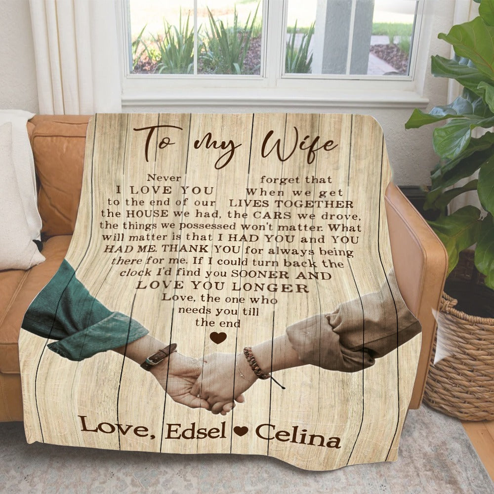 Personalized To My Wife Never Forget That I Love You Blanket