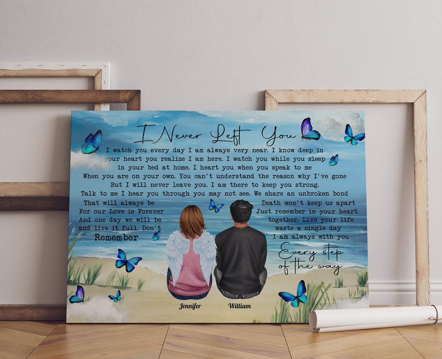 Personalized I Never Left You Every Step Of The Way Canvas Prints
