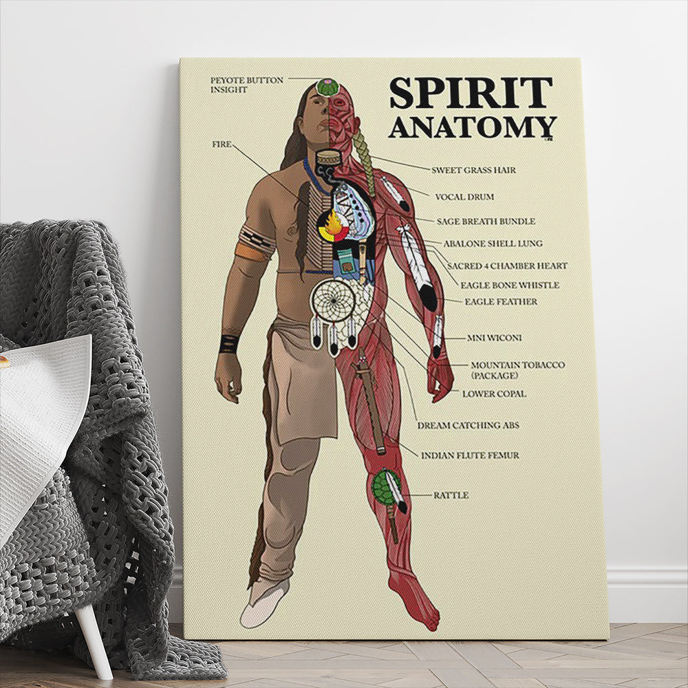 Native American Spirit Anatomy Canvas Prints And Poster
