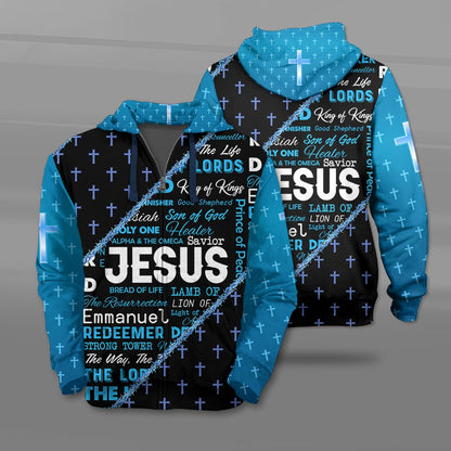 Jesus Bread Of Life Alpha And The Omega Jesus The Way The Truth And The Life 3D All Over Print Tshirt Hoodie