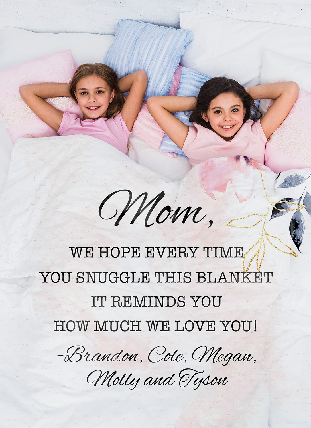 Personalized We Hope Every Time You Snuggle This Blanket It Remind