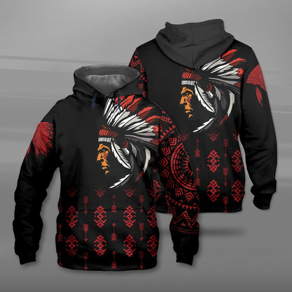 Native American Tribal Vintage Pattern 3D All Over Print Sweatshirt And Hoodie