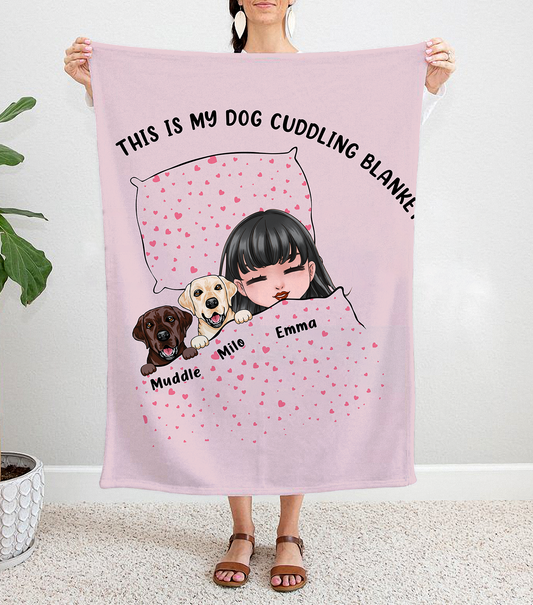 Personalized This Is My Dog Cuddling Blanket Birthday Gift For Dog Lovers Dog Mom Gift For Mom