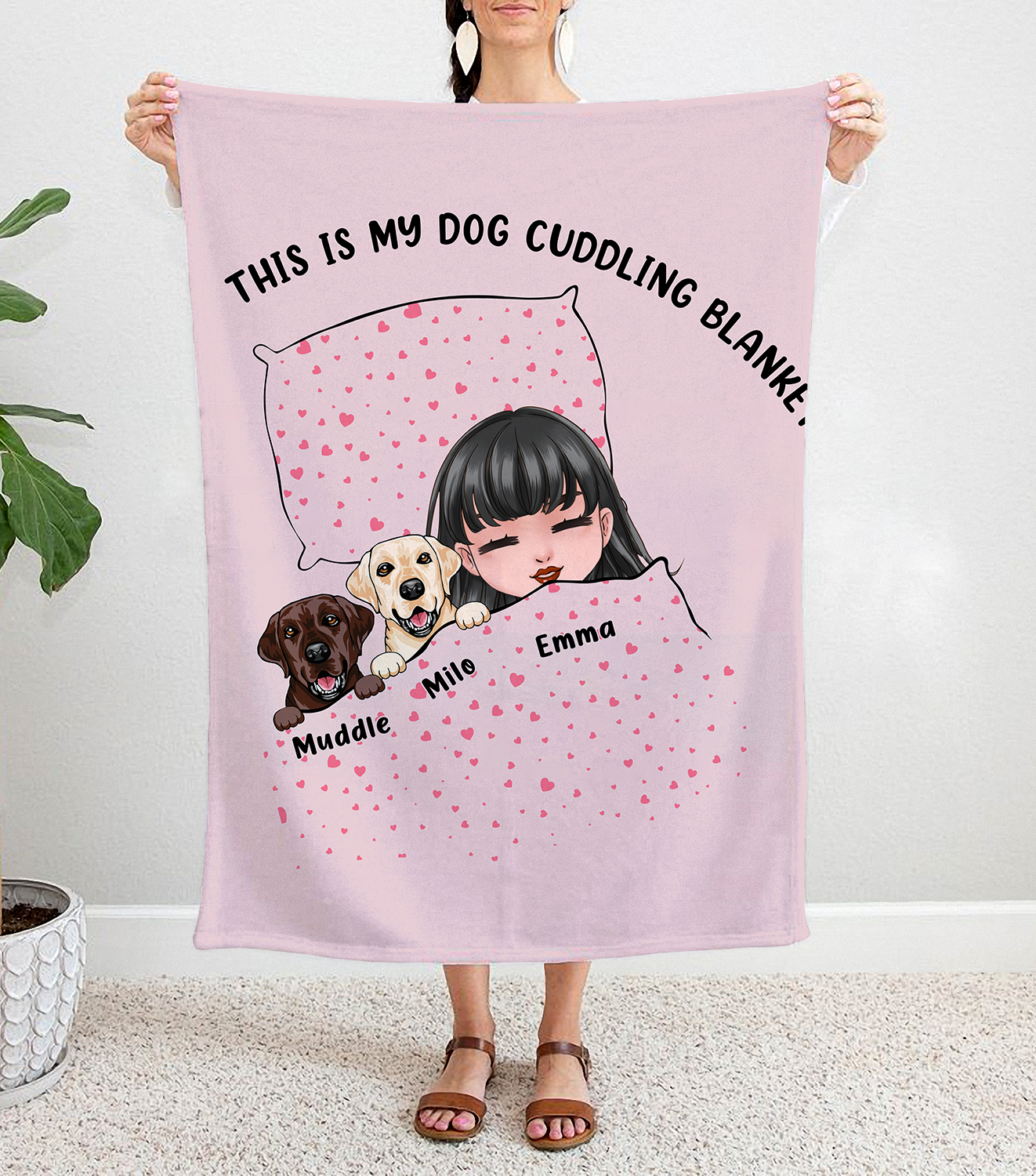 Personalized This Is My Dog Cuddling Blanket Birthday Gift For Dog Lovers Dog Mom Gift For Mom