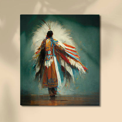 Native American Dancer Paintings Canvas Prints