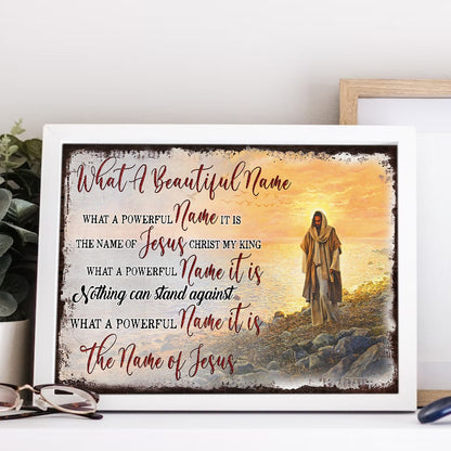 Beautiful Name Of Jesus, Beautiful Wonderful Powerful Jesus Christian Canvas Prints