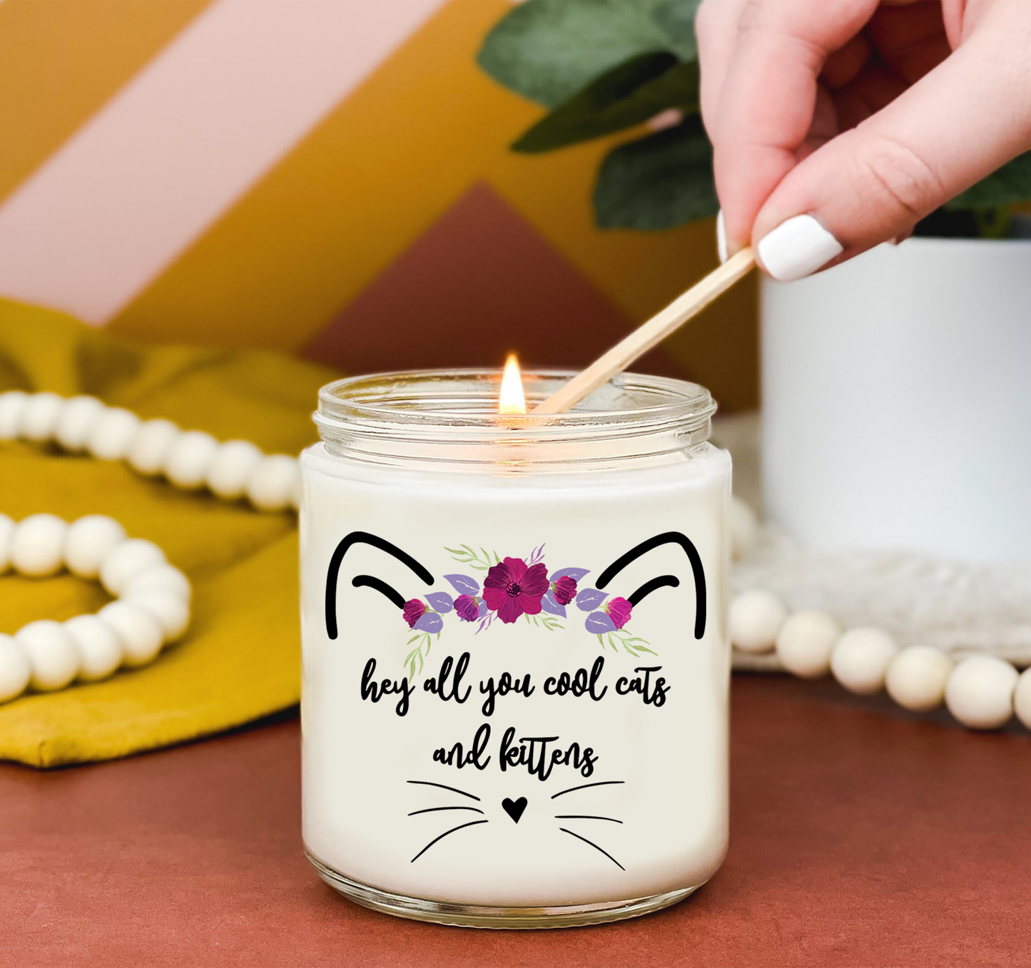 Cats and Kittens Candle