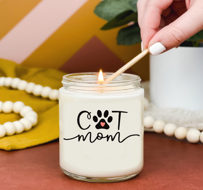 Cat Mom Gift Candle