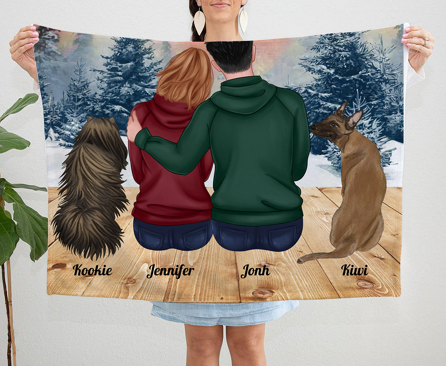 Personalized Custom Cat Blanket You And Me & The Fur Babies Anniversary Gift For Dog & Cat Lover Couples Husband & Wife