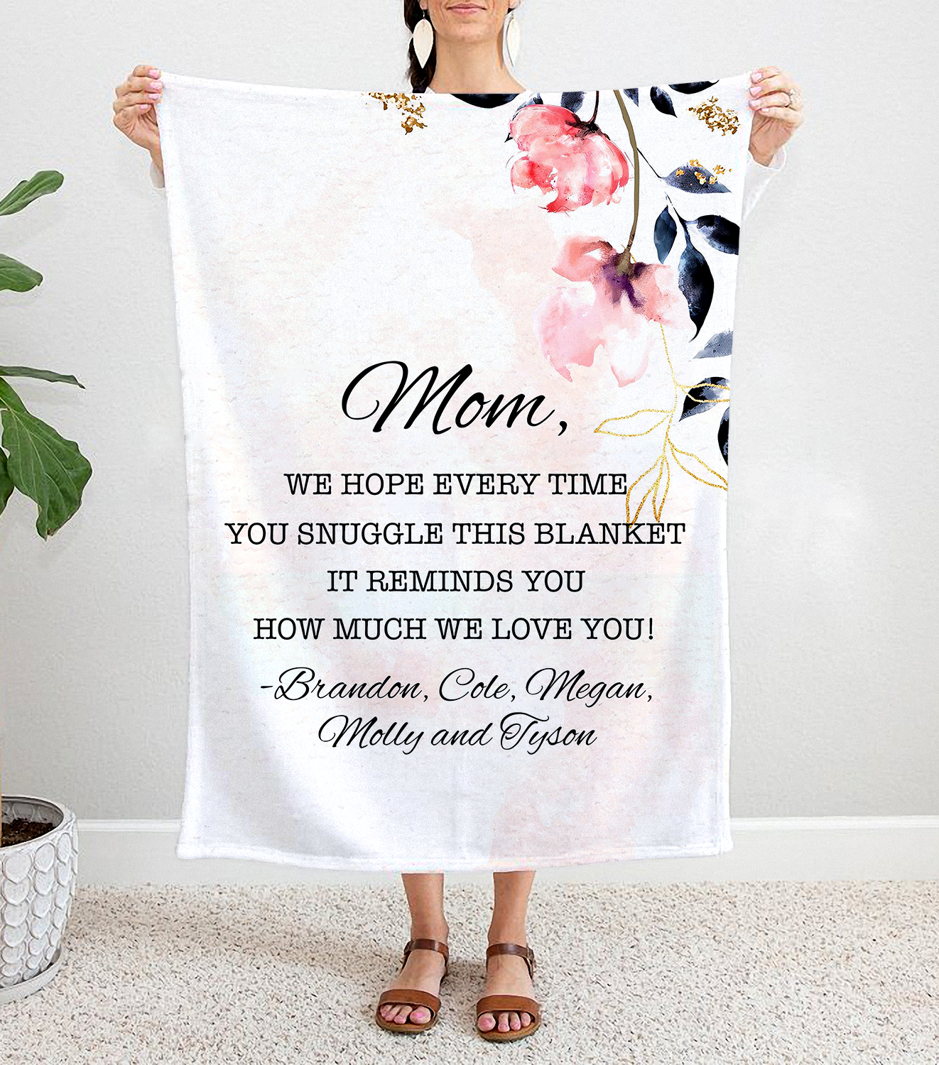 Somewhere between Then and Now Blanket for Mom