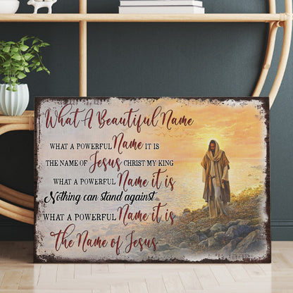 Beautiful Name Of Jesus, Beautiful Wonderful Powerful Jesus Christian Canvas Prints