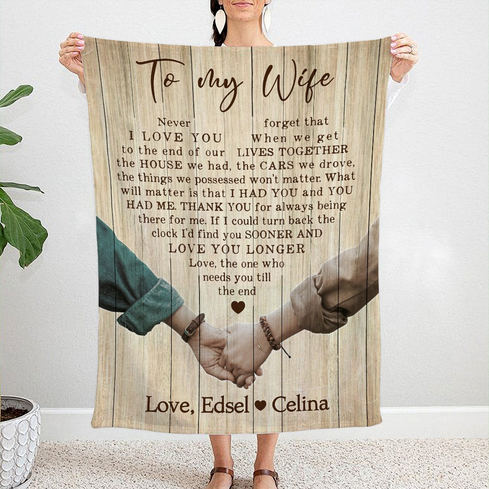 Personalized To My Wife Never Forget That I Love You Blanket