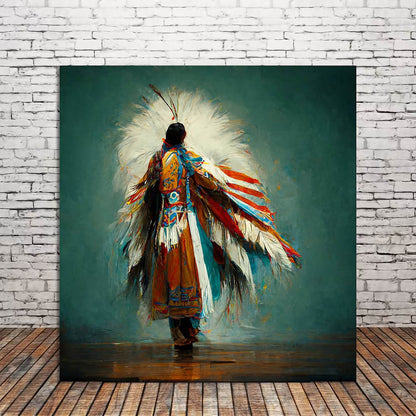 Native American Dancer Paintings Canvas Prints