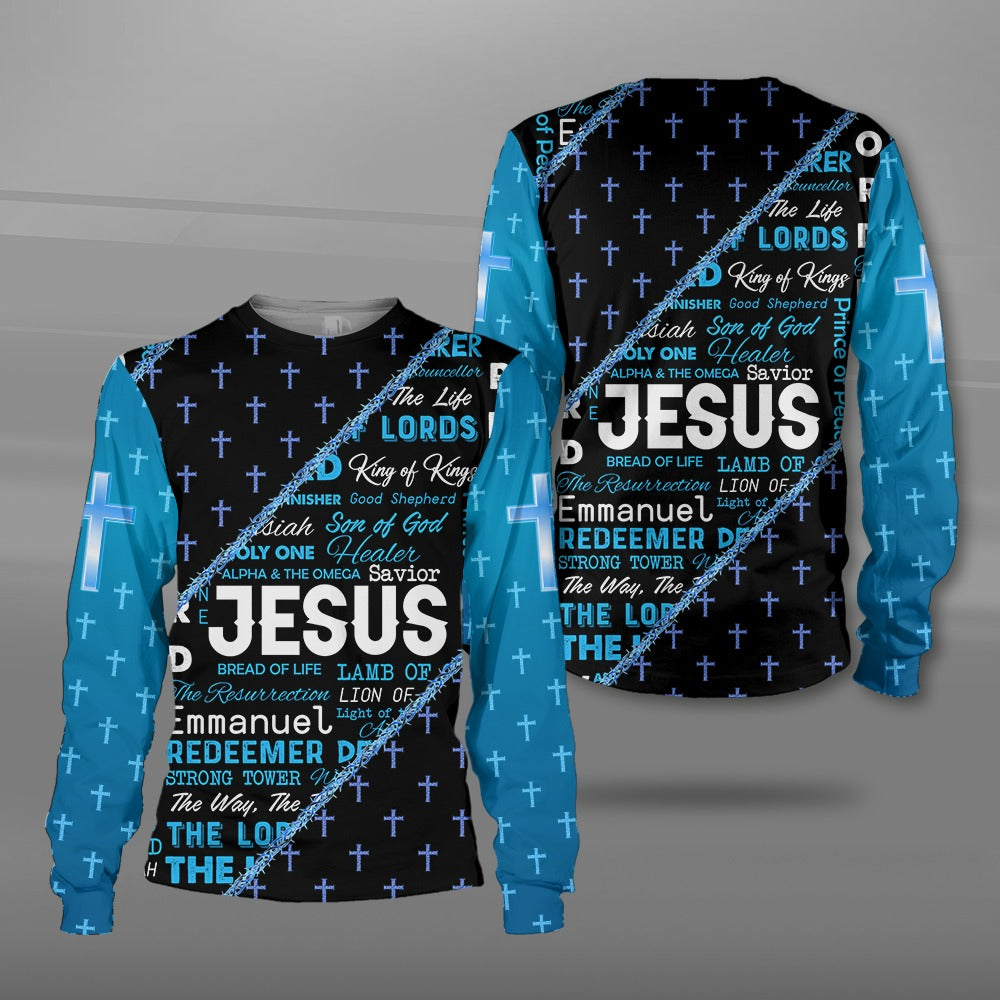 Jesus Bread Of Life Alpha And The Omega Jesus The Way The Truth And The Life 3D All Over Print Tshirt Hoodie