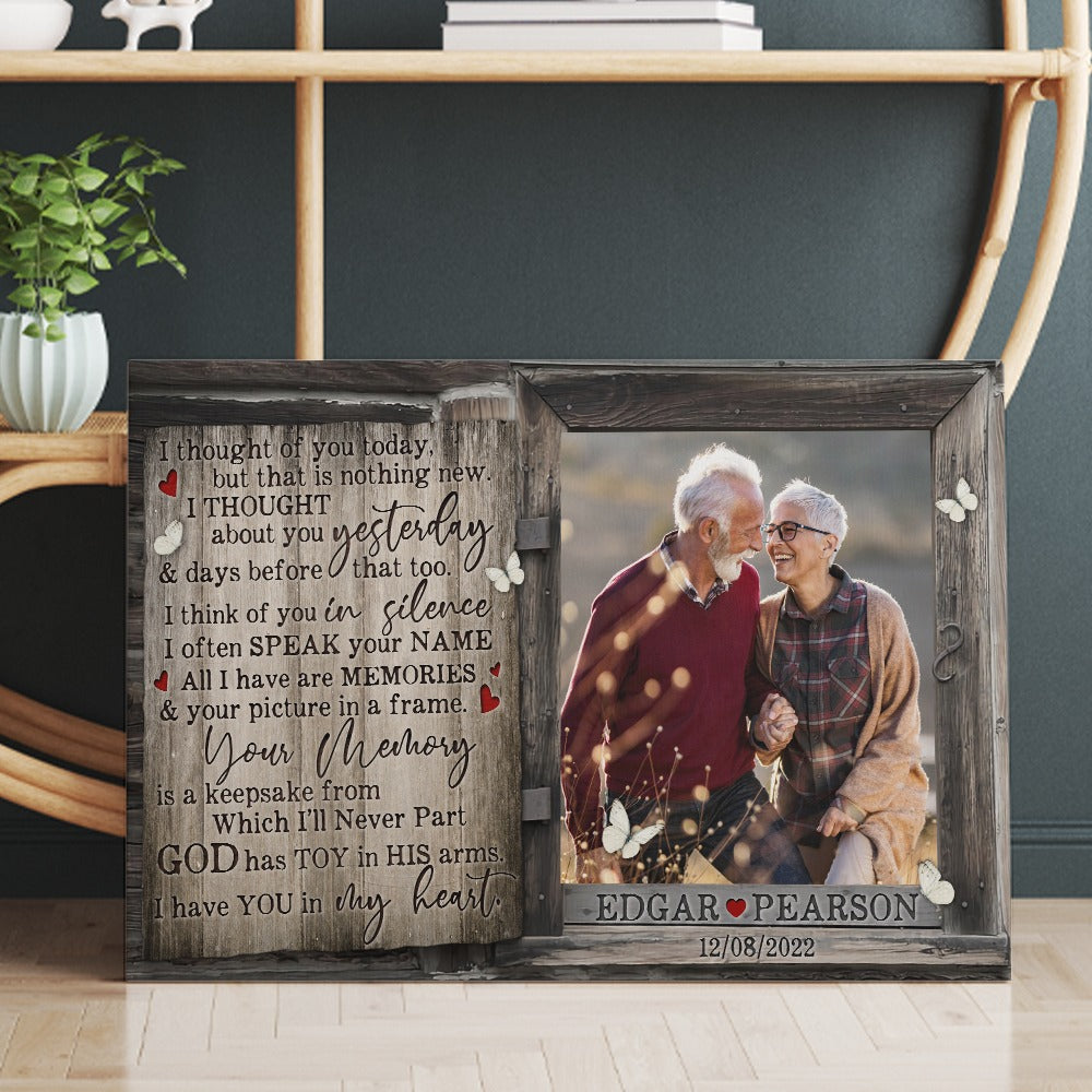 Personalized Photo Memorial I Thought Of You Today But That Is Nothing New For Loss Loved One Canvas Prints And Poster