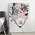 Nordic Flowers And Butterflies Head Woman Painting Canvas Prints And Poster