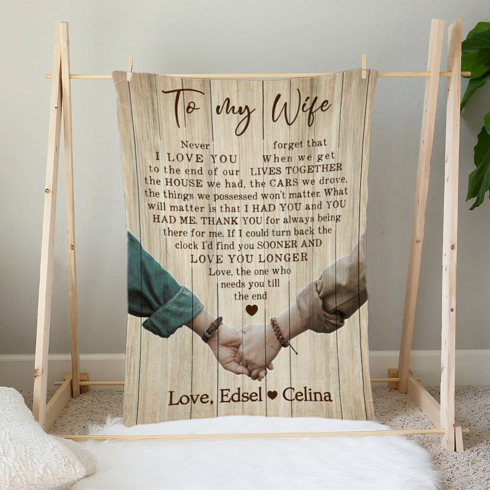 Personalized To My Wife Never Forget That I Love You Blanket