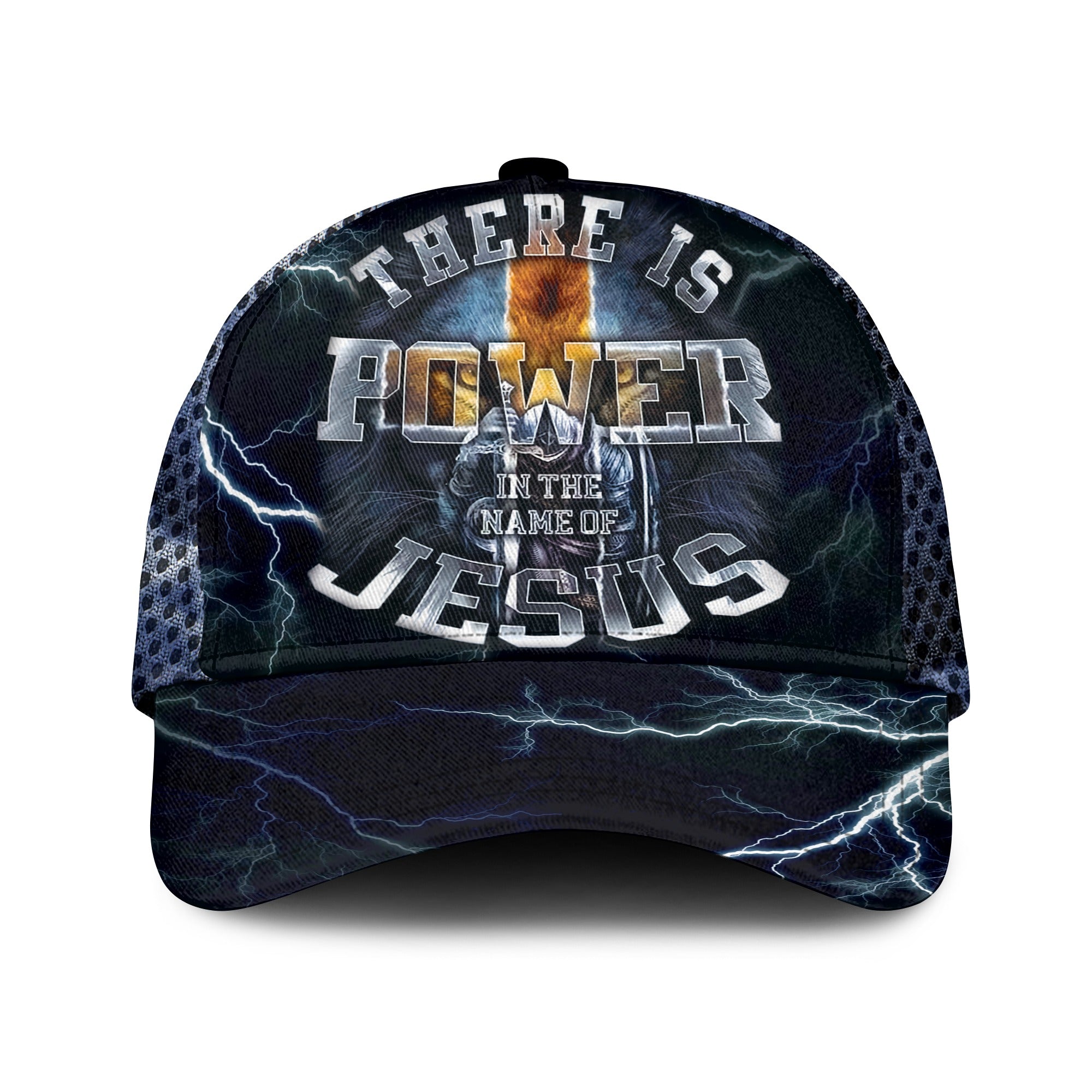 Warrior Man There's Power In The Name Of Jesus Over Print Cap