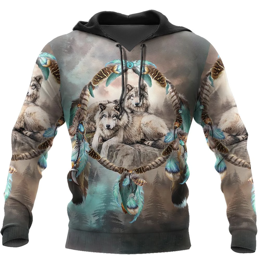 3d wolf online hoodie