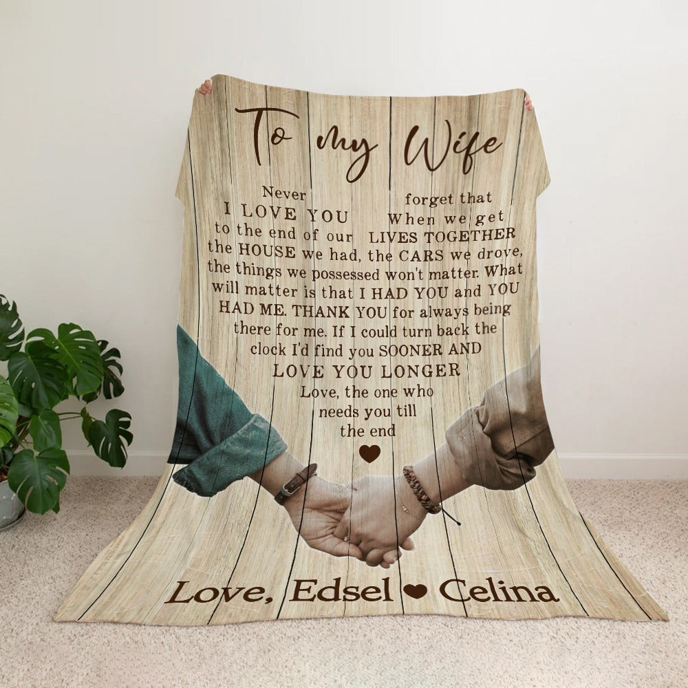 Personalized To My Wife Never Forget That I Love You Blanket