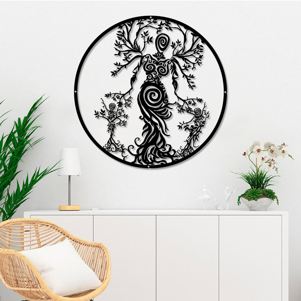 The Tree Of Life Norse Myths The Mother Viking Mother With Children Gift For Mom Gift For Grandma Cut Metal Sign