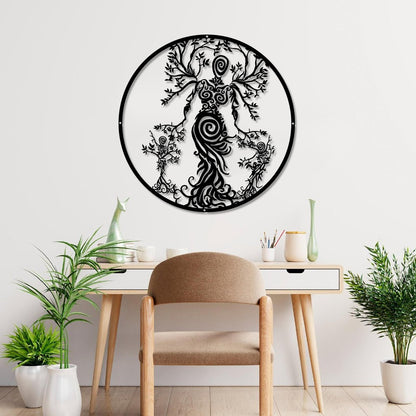 The Tree Of Life Norse Myths The Mother Viking Mother With Children Gift For Mom Gift For Grandma Cut Metal Sign