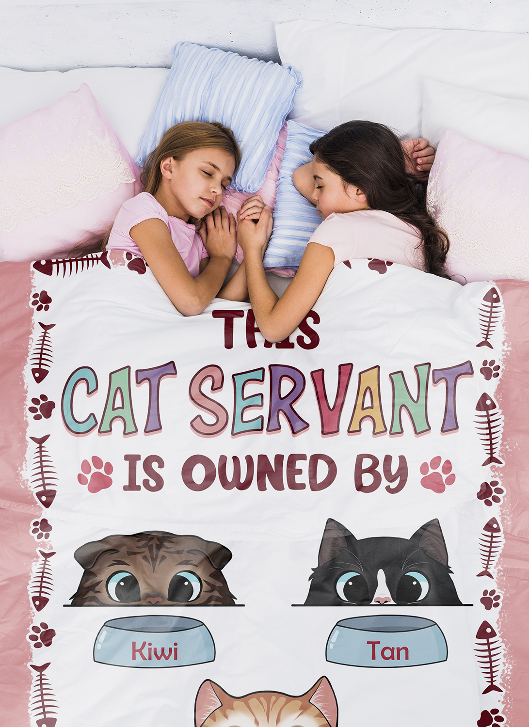 Personalized Custom Cat Blanket, This Cat Servant Is Owned By Blanket