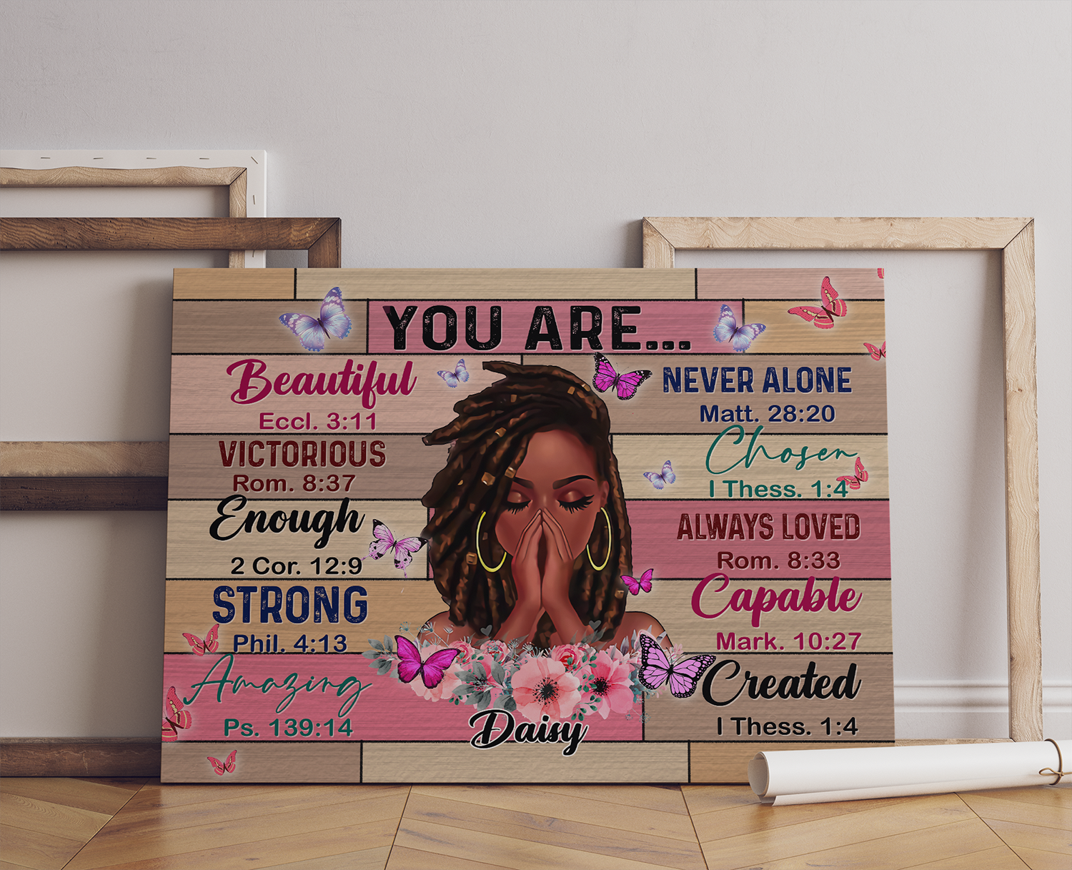 Personalized Black Queen, Black Girl You Are Beautiful Canvas Prints