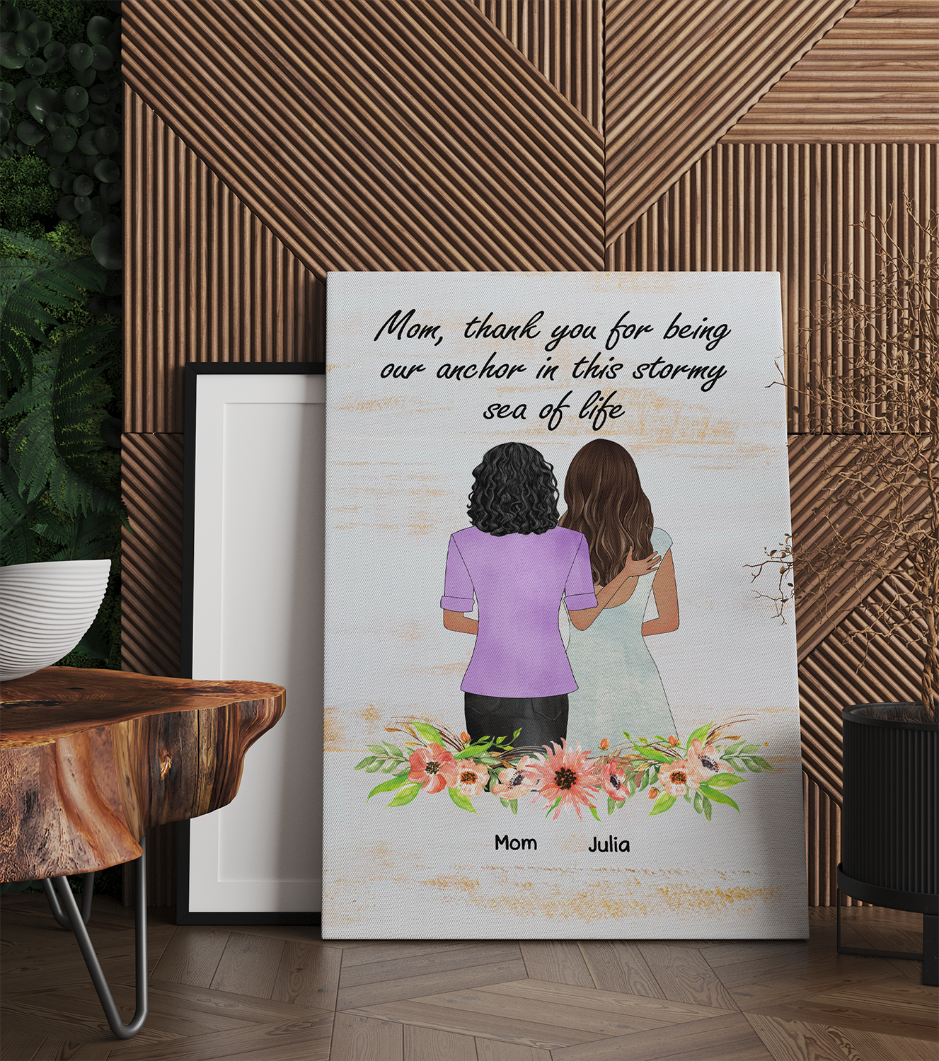 Personalized Mama Besties, Gift For Mom Canvas Prints