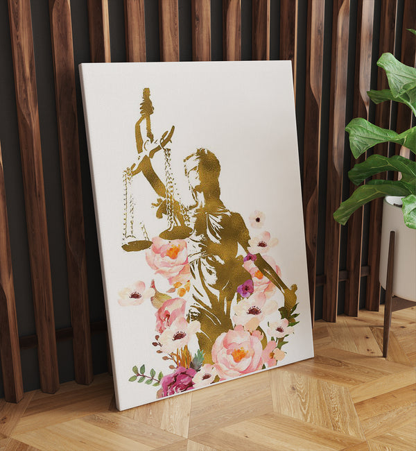 Scales Of Justice Lawyer Gift Art Canvas Painting Lawyer Office Wall Decor  Attorney Lady Justice Law