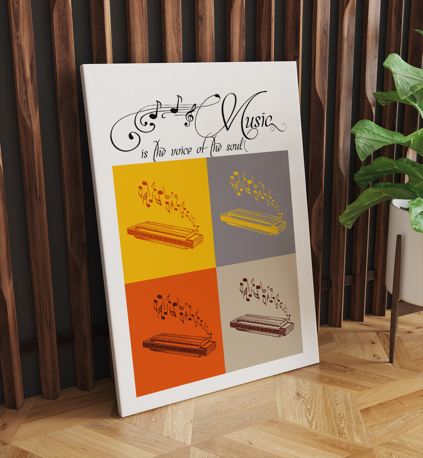Harmonica Music Is The Voice Of The Soul Canvas Prints