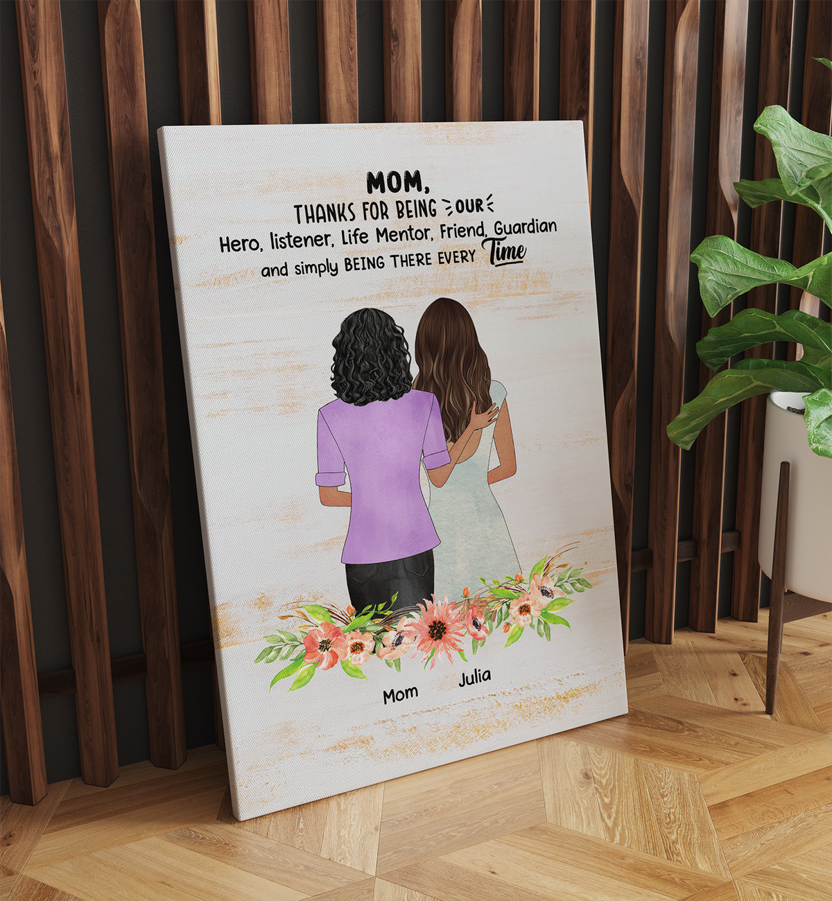 Thank You Mom Personalized Photo Canvas Print, Birthday Gift For Mom From  Daughter, Mother Daughter Gift - Best Personalized Gifts For Everyone