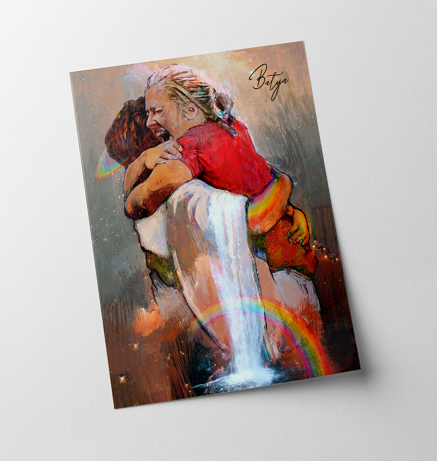 Personalized First Day In Heaven Female Painting Poster