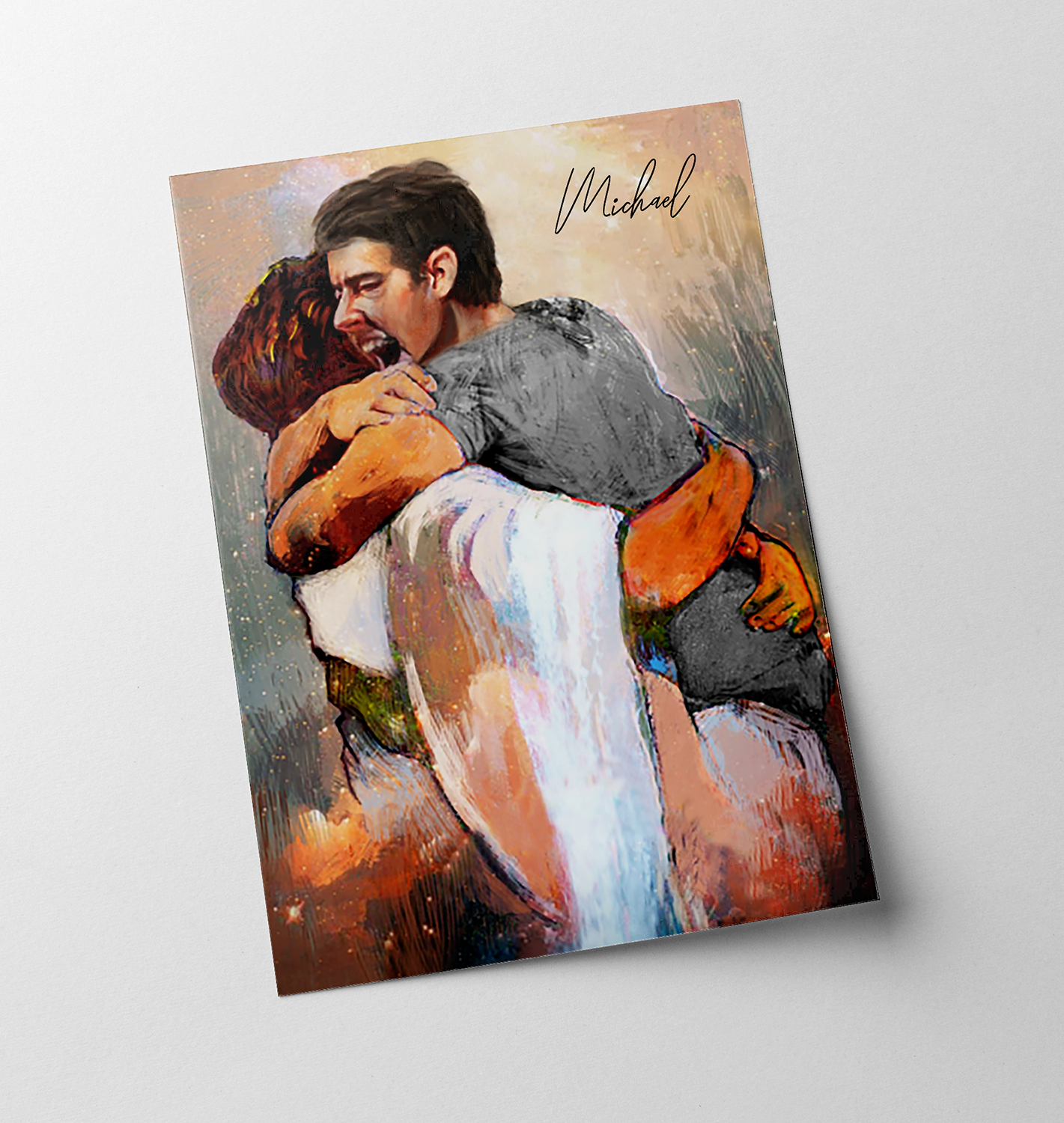 Personalized First Day In Heaven Male Painting Poster