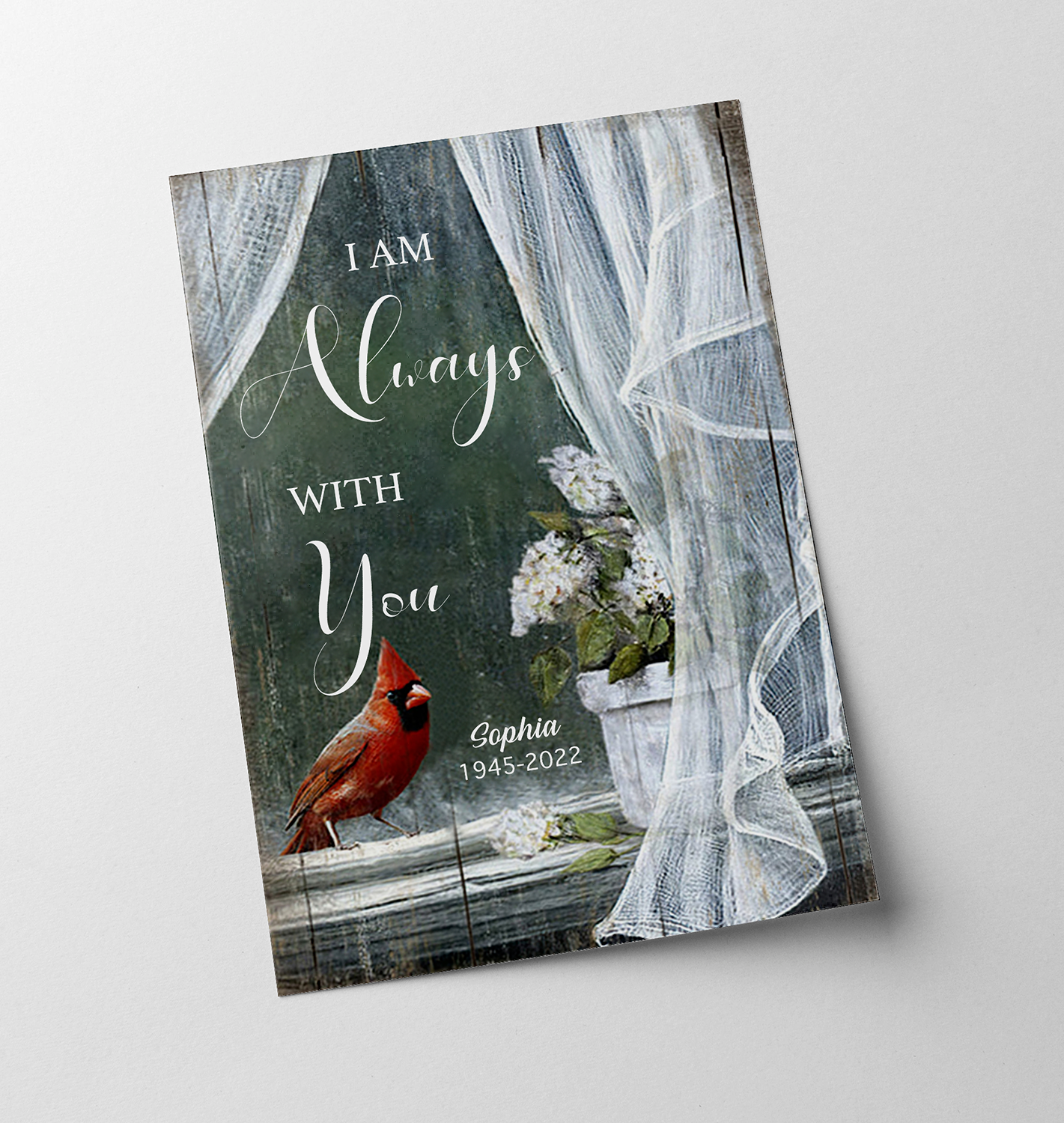 Personalized Cardinal Bird – I Am Always With You Poster