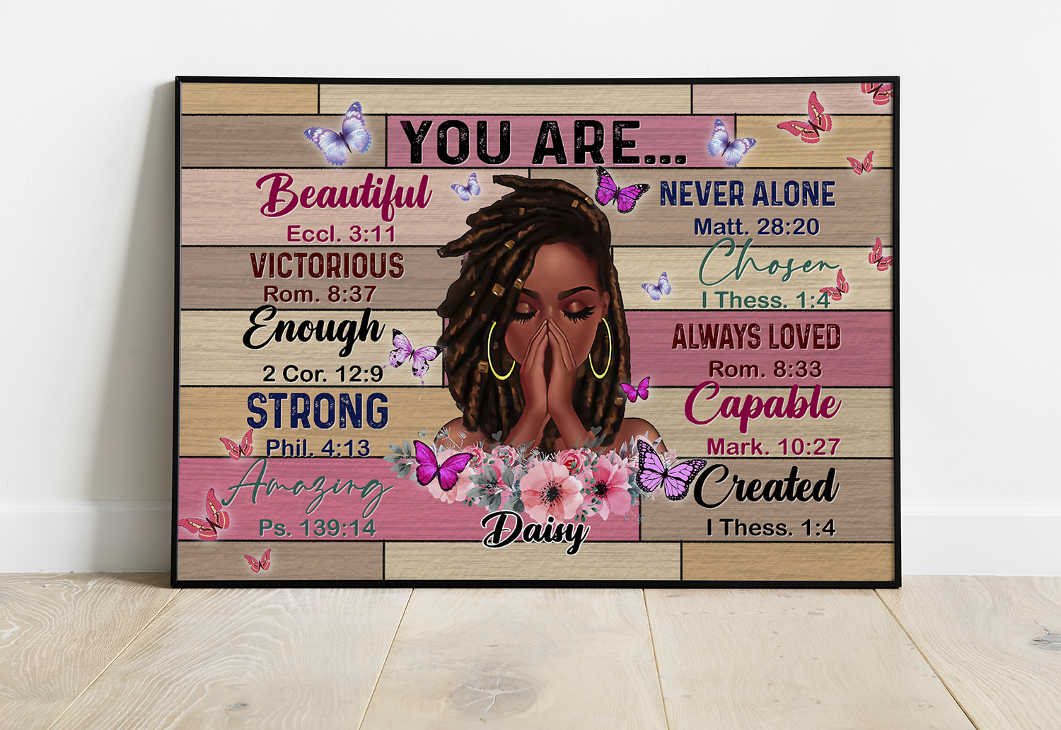 Personalized Black Queen, Black Girl You Are Beautiful -Standard Poster