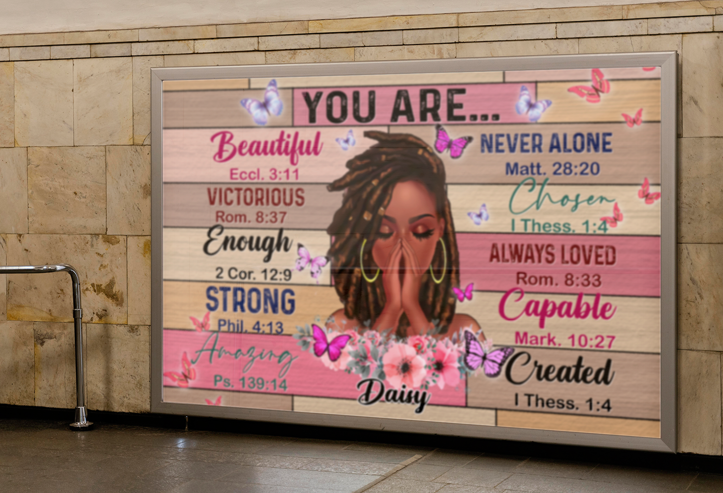 Personalized Black Queen, Black Girl You Are Beautiful -Standard Poster