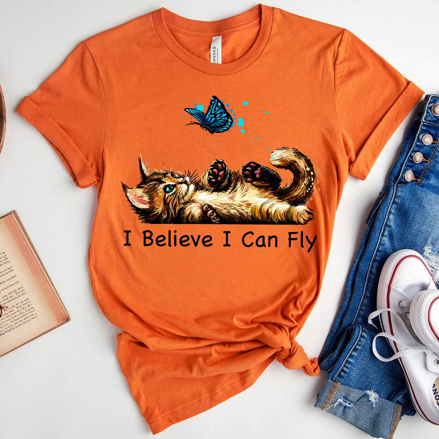 Kitten I Believe I Can Fly Cute Standard T-shirt