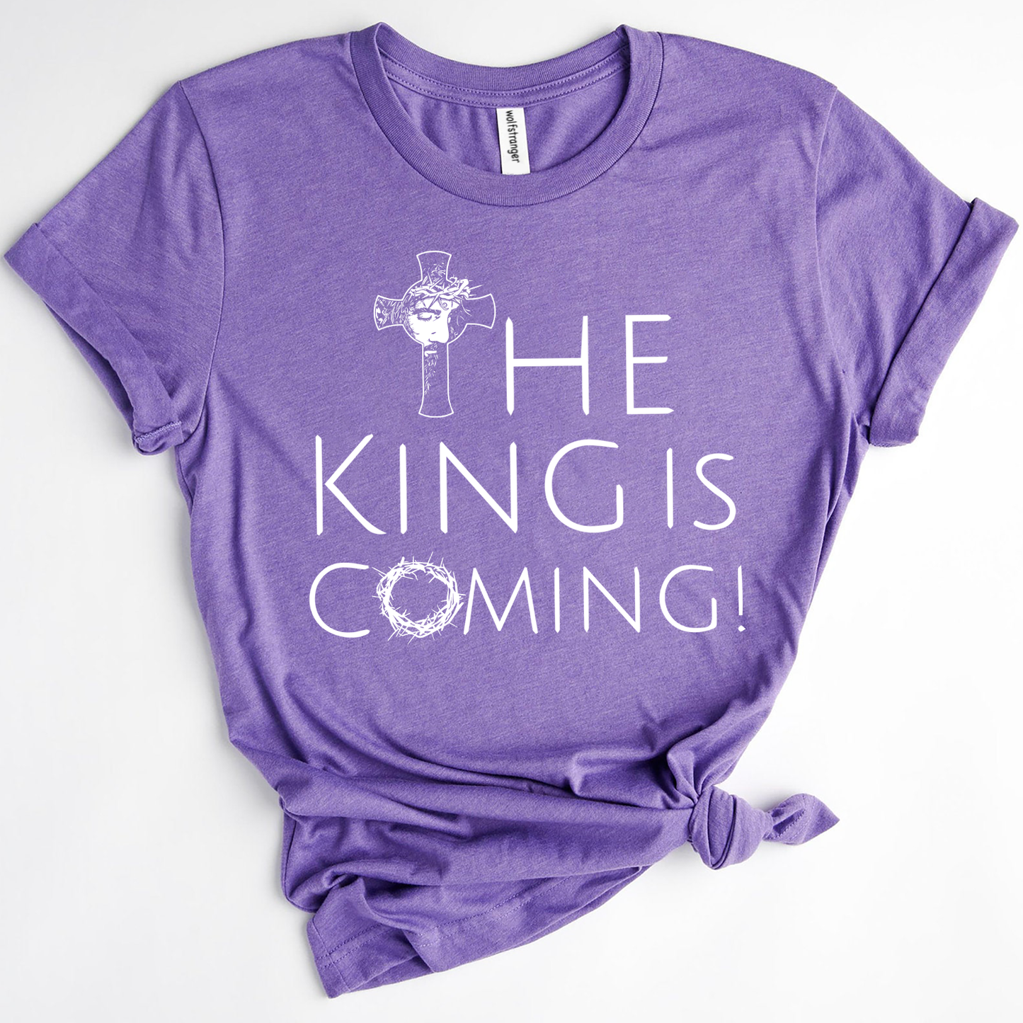 The King is Coming T-Shirt - Christian Apparel - Jesus is King - Minimal Design - Faith Clothing - Christian Standard T-Shirt