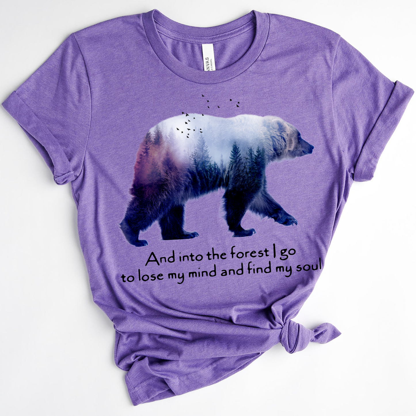 Bear Camping and into the forest i go to lose my mind and find my soul Standard T-shirt