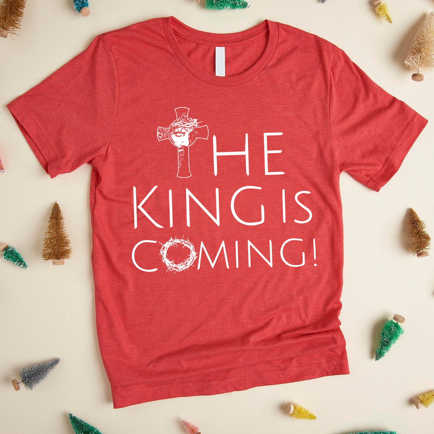 The King is Coming T-Shirt - Christian Apparel - Jesus is King - Minimal Design - Faith Clothing - Christian Standard T-Shirt