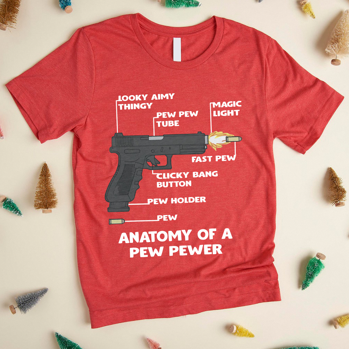 Anatomy of A Pew Pewer Ammo and Gun Amendment Meme Lovers Standard T-Shirt