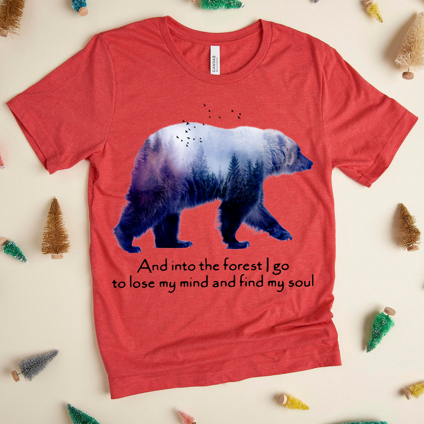 Bear Camping and into the forest i go to lose my mind and find my soul Standard T-shirt