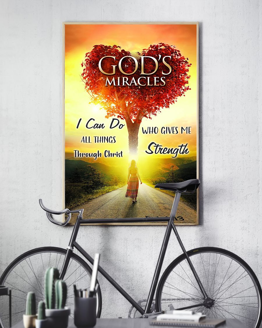 Standard Poster I Can Do All Things Through Christ Who Gives Me Strength: Philippians 4:13 God's Miracles