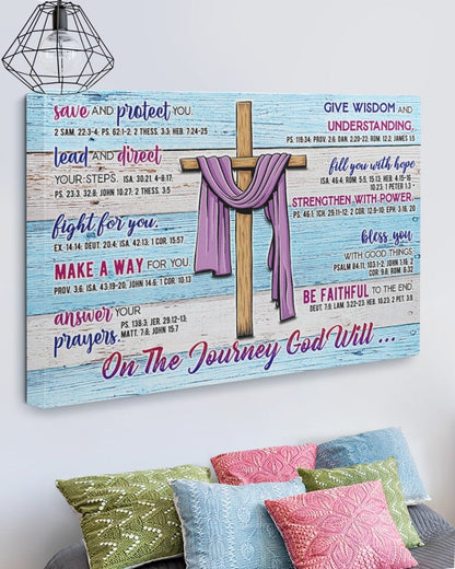 On the Journey God Will Canvas Prints