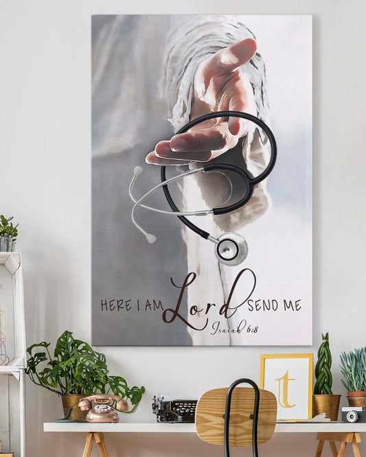 God's Hand Nurse Lord Send Me Poster