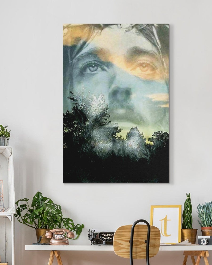 Jesus Face Christian Religious Canvas Family Sign Decor Birthday Christmas Wedding Housewarming Gift Ready To Hang Matte Canvas (1.25")