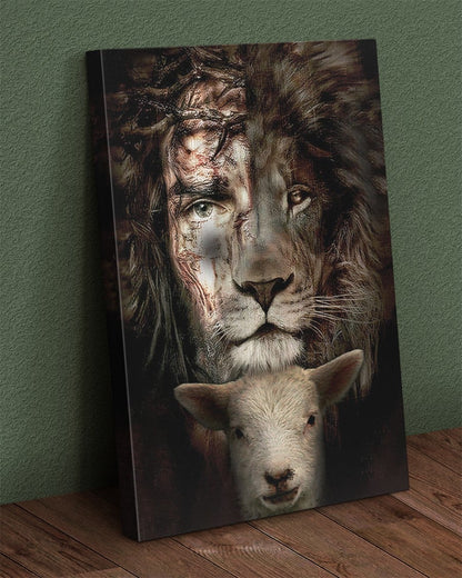 Jesus Lion And Lamb Canvas Prints