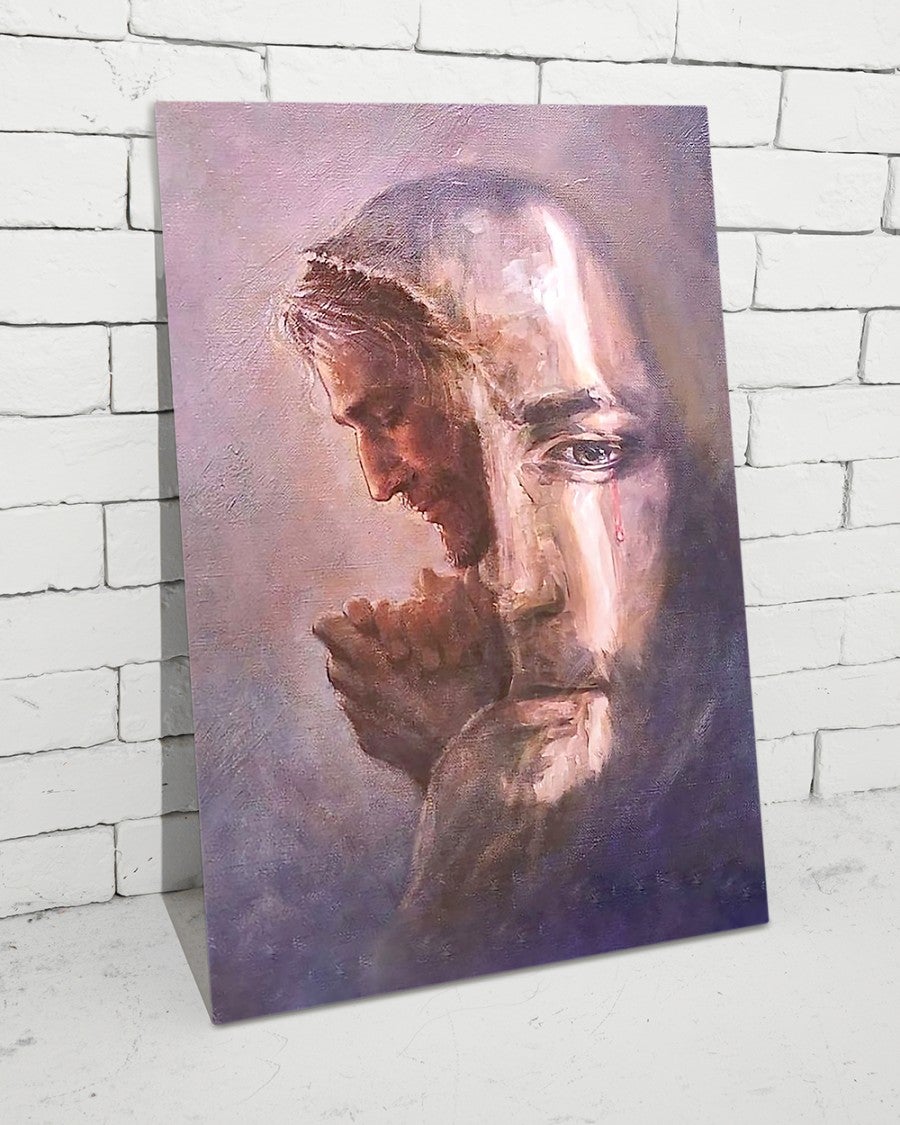 Christian Home Wall Decor, Jesus Christ Crying Poster, Christian Poster, Easter'S Day Wall Art Home Decor Standard Poster